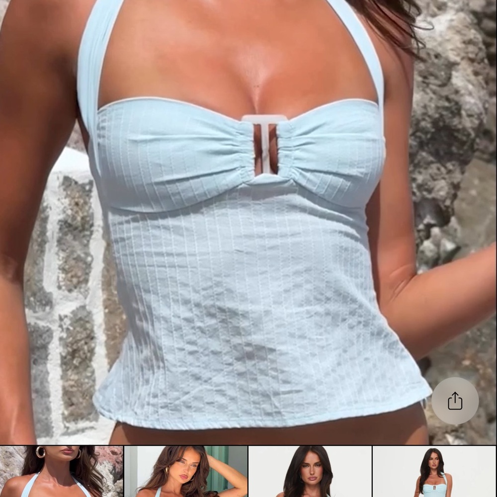 princess polly BNWT Isabetta Halter top Aqua